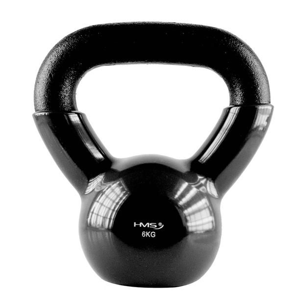 HMS - Kettlebell pokrytý vinylom KNV06 6 kg, čierny