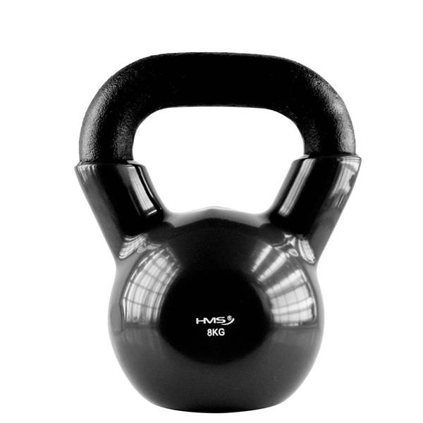 HMS - Kettlebell pokrytý vinylom KNV08 8 kg, čierny