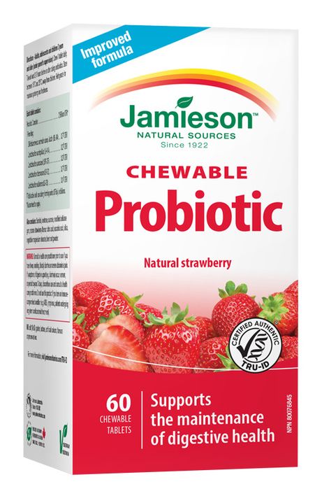 JAMIESON - Probiotic tablety na cmúľanie s jahodovou príchuťou 60 tbl.