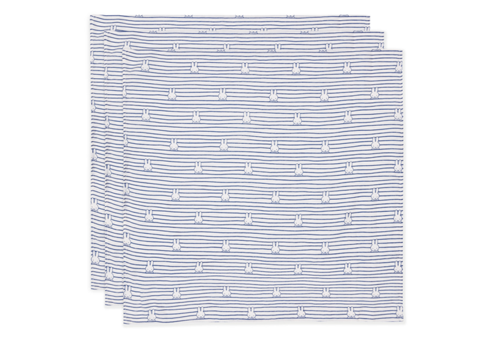 JOLLEIN - Plienky 3 ks 70x70 cm Miffy Stripe Navy