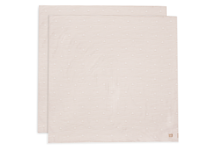 JOLLEIN - Plienky zavinovacie 2ks 115x115 cm Miffy Stripe Biscuit