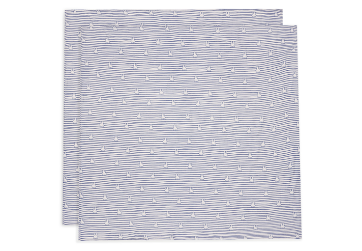 JOLLEIN - Plienky zavinovacie 2ks 115x115 cm Miffy Stripe Navy