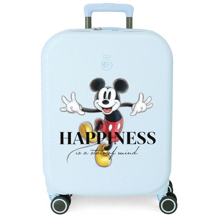 JOUMMA BAGS - ABS cestovný kufor MICKEY MOUSE Happines Turquesa, 55x40x20cm, 37L, 3668621 (small exp.)