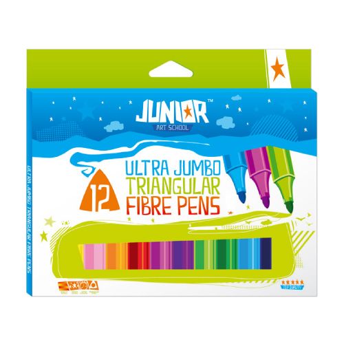 JUNIOR - Fixy Ultra Jumbo farebné, sada 12 ks