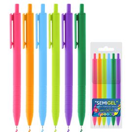 JUNIOR - Pero guľôčkové Semi-Gel 1.0 mm, sada 6 ks