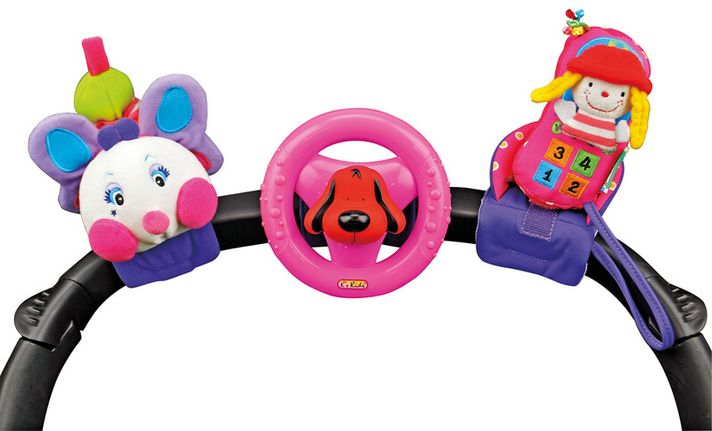 K´S KIDS - 3 veselé hračky na prichytenie suchým zipsom pastelové farby