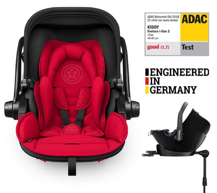 KIDDY - Autosedačka Evoluna i-size 2 + Isofix základňa 40-83 cm Chili Red BZP