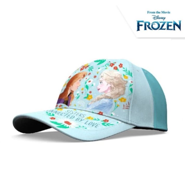 KIDS LICENSING - Dievčenská bavlnená šiltovka DISNEY FROZEN modrá / 52cm, D06633