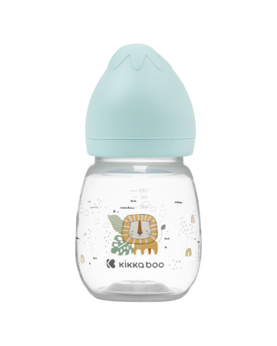 KIKKABOO - Dojčenská fľaša 180ml 3m+ Savanna Mint