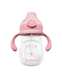 KIKKABOO - Hrnček so silikónovým náustkom 300ml 6m+ Bear with me Pink