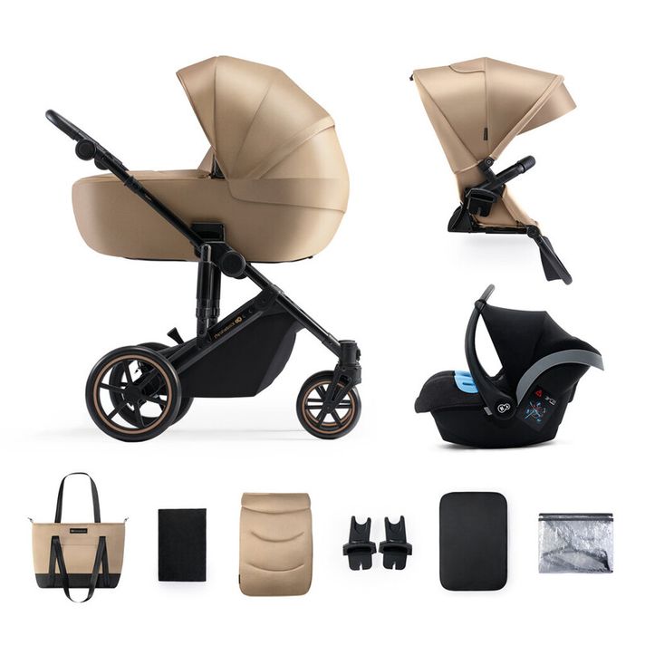 KINDERKRAFT - SELECT Kočík kombinovaný 3v1 Prime 2 Sandrose Beige, Premium