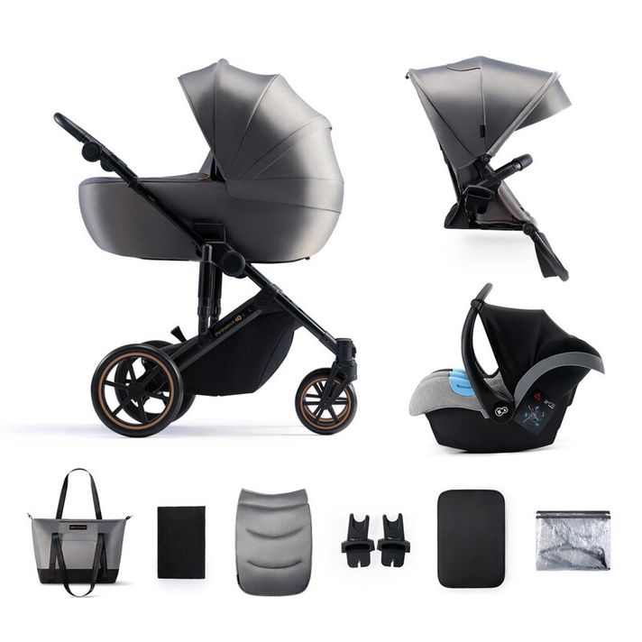 KINDERKRAFT - SELECT Kočík kombinovaný 3v1 Prime 2 Shadow Grey, Premium