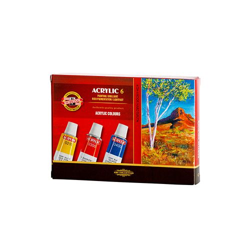 KOH-I-NOOR - Farby akrylové 16 ml, sada 6 ks