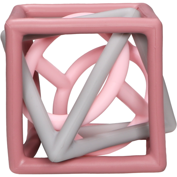 LABEL-LABEL - Silikónová hryzačka Geometric, ružová