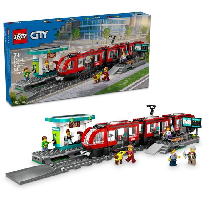 LEGO - City 60423 Električka a zastávka v centre mesta