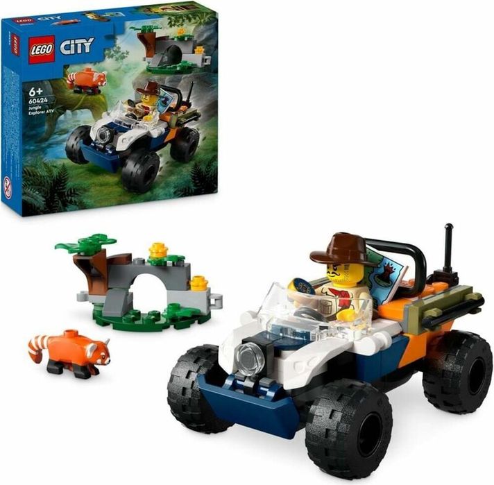 LEGO - City 60424 Štvorkolka na prieskum džungle – misia panda červená