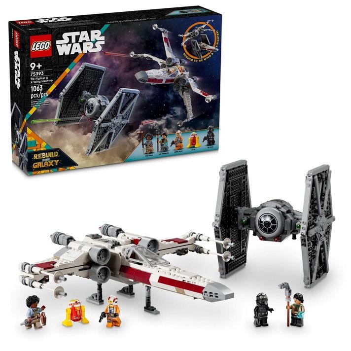 LEGO - Star Wars 75393 Stíhačka TIE & X-wing – kombinovaná stavebnica