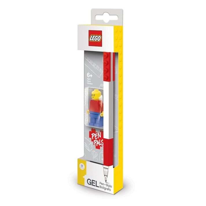 LEGO STATIONERY - Gélové pero s minifigúrkou, červené - 1 ks