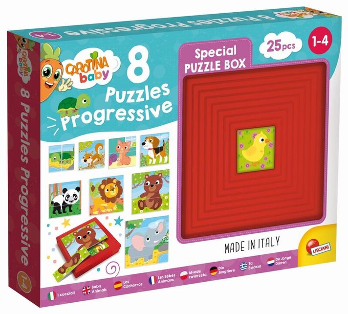 LISCIANIGIOCH - Carotina Baby 8 Puzzle - Zvieratká