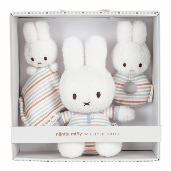 LITTLE DUTCH - Darčeková sada králiček Miffy Vintage Prúžky