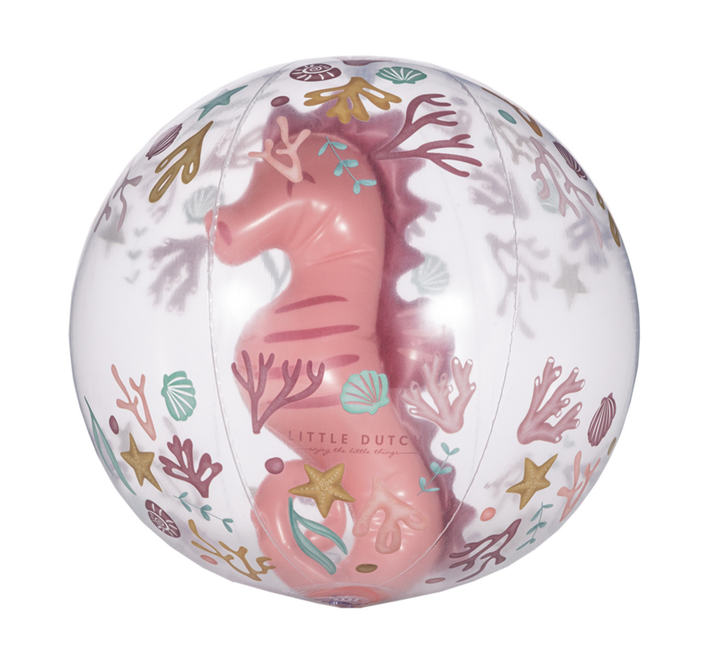 LITTLE DUTCH - Nafukovacia lopta 3D Ocean Dreams Pink