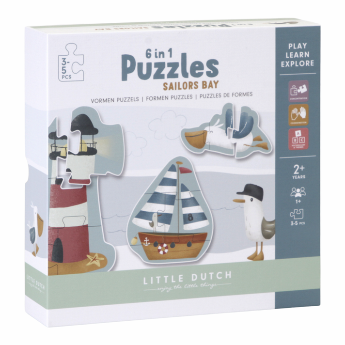 LITTLE DUTCH - Puzzle 6v1 Námornícký záliv