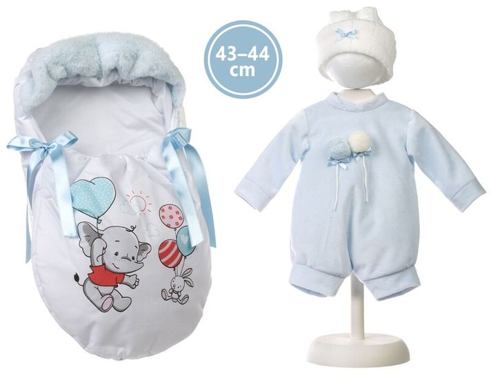 LLORENS - M844-51 oblečenie pre bábiku bábätko NEW BORN veľkosti 43-44 cm