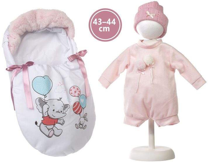 LLORENS - M844-52 oblečenie pre bábiku bábätko NEW BORN veľkosti 43-44 cm