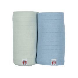 LODGER - Swaddler Solid 2balenie 110 x 110 cm Peppermint/Blue Fogg