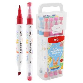M&G - Obojstranný popisovačpre deti, ľahko umývateľný - sada 12 farieb
