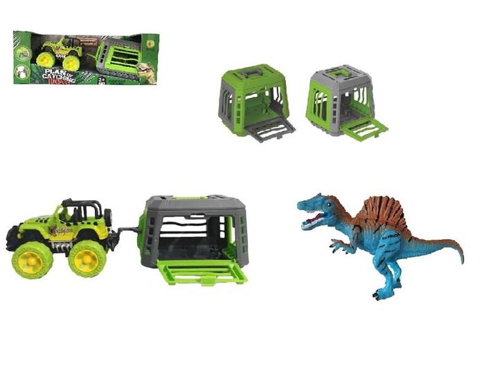 MAC TOYS - Jeep s prívesom a dinosaurom, Mix produktov