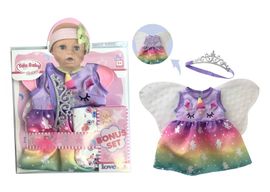MAC TOYS - Šaty s krídlami a korunku na bábiku 40-43 cm
