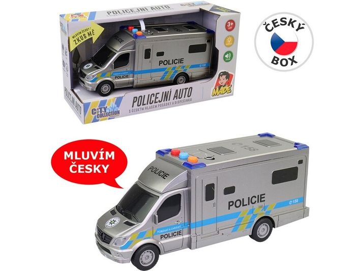 MADE - Auto policajné 19,5 cm, svetlo, zvuk, na batérie