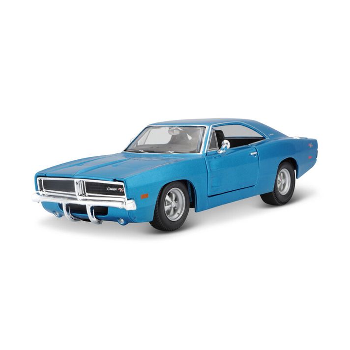 MAISTO - 1969 Dodge Charger R/T, metal modrý, 1:25