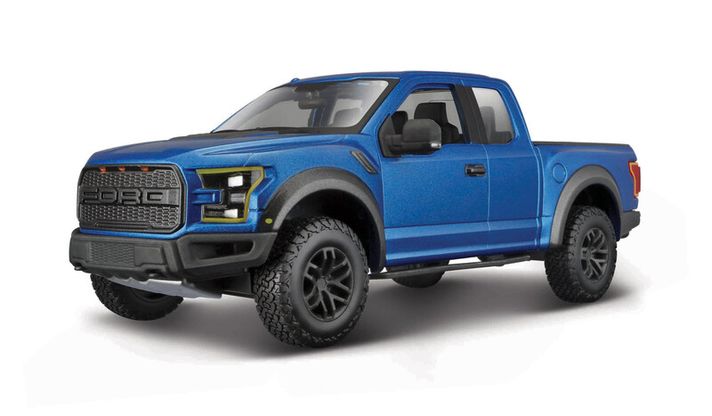 MAISTO -  2017 Ford F-150 Raptor, modrý, 1:24