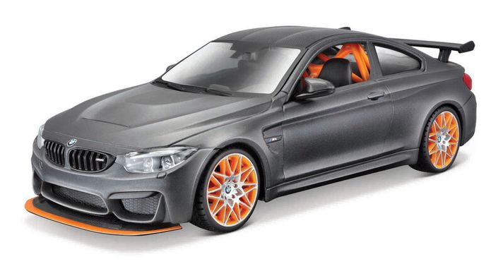 MAISTO - BMW M4 GTS, matné kovovo šedé, assembly line, 1:24