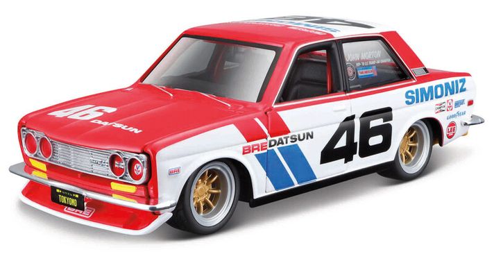 MAISTO - BRE Datsun 510, červený, Tokyo Mods, 1:24