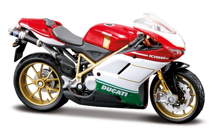MAISTO - Motocykel, Ducati 1098 S Tricolore, 1:18