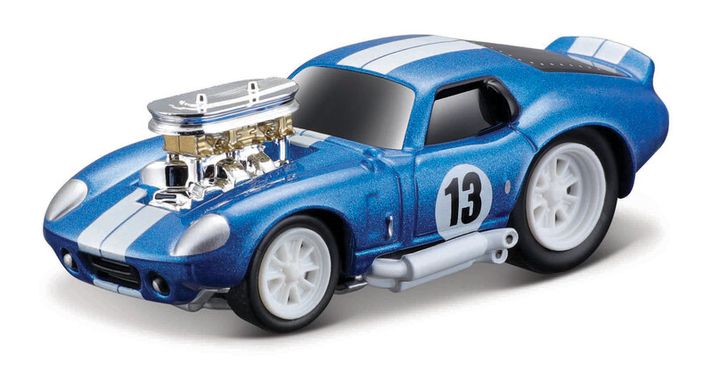 MAISTO - Muscle Machines - 1965 Shelby Cobra Daytona Coupe, modrý, 1:64