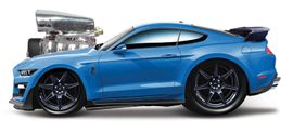 MAISTO - Muscle Machines - 2020 Mustang Shelby GT500, modrý, 1:64