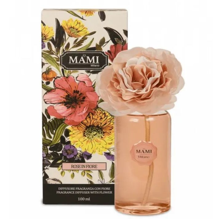 MAMI MILANO - Rose in Fiore - Ruža v Rozkvete, Luxusný kvetinový difuzér, 100ml