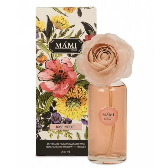 MAMI MILANO - Rose in Fiore - Ruža v Rozkvete, Luxusný kvetinový difuzér, 200ml