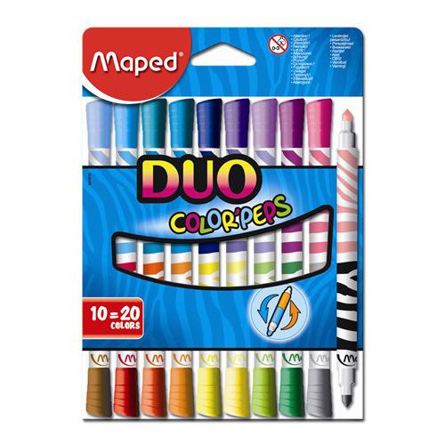 MAPED - Fixy "COLOR`PEPS DUO", 10 ks = 20 farieb