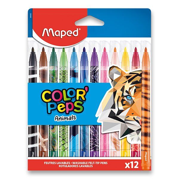 MAPED - Fixy detské - COLOR`PEPS ANIMALS 12 farieb