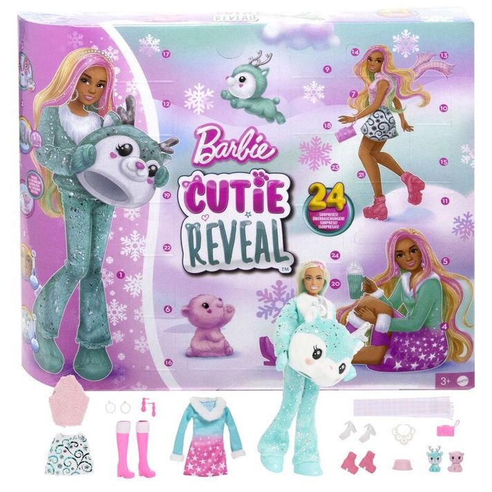 MATTEL - Barbie Cutie Reveal adventný kalendár 2023