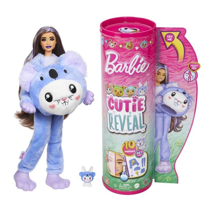 MATTEL - Barbie Cutie Reveal Barbie V Kostýme - Zajačik Vo Fialovom Kostýme Koaly