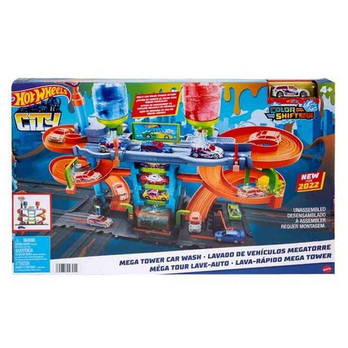 MATTEL - Hot Wheelittle Smoby City Color Shifters Autoumyváreň So Špirálou