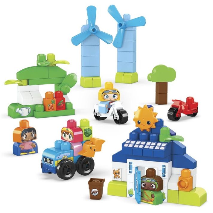 MATTEL - Mega Bloks Zelené Mesto Postav A Uč Sa Eko Dom