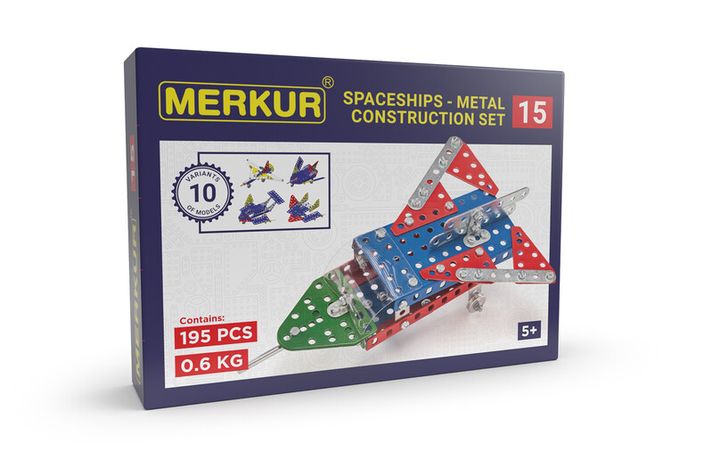 MERKUR - 015 Raketoplán, 195 dielov, 10 modelov