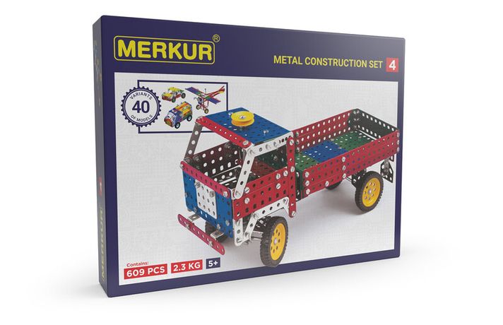 MERKUR - 4 stavebnica, 609 dielov, 40 modelov